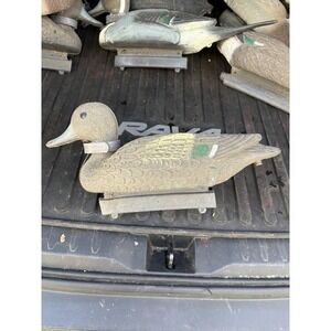 Flambeau Floating Mallard Duck Decoys w Line & Anchor‎ Female Made In USA Decor
